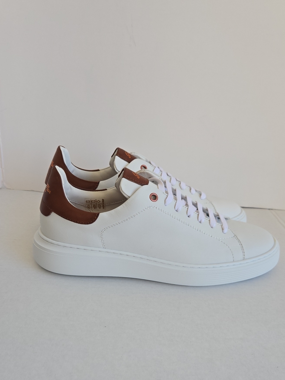 ​NIB Good Man Brand Men's White Leather Low Top Sneakers Sz 7.5